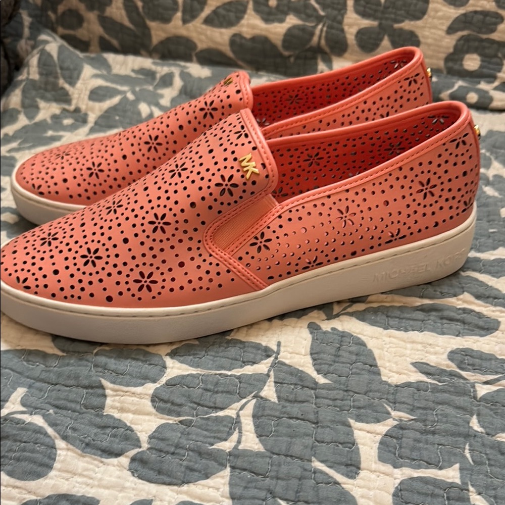 Michael Kors Pink Perforated Sneakers